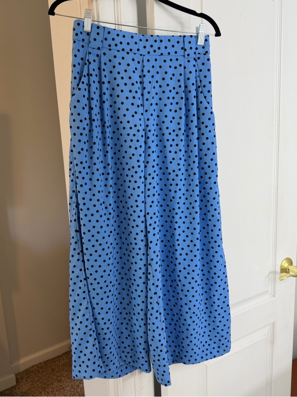 Zara Blue Pants with Polka Dots